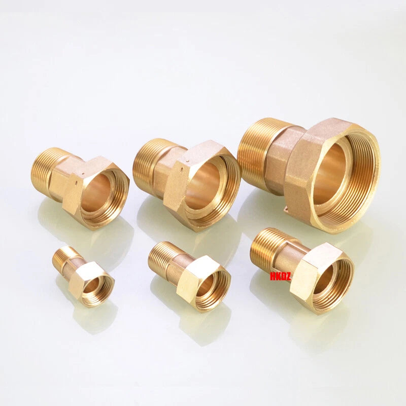 BSP Brass Pipe Fittings — Male to Female Thread Adapter for Water Meter & Pump