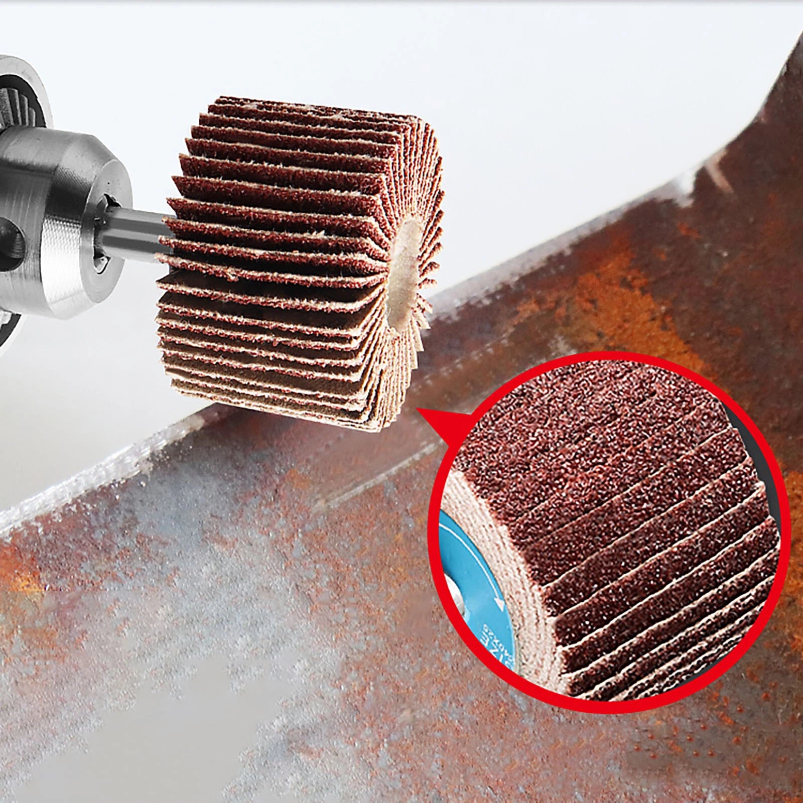 Abrasive Flap Wheel for Rotary Tools | 10–20mm | 80–600 Grit | Dremel Die Grinder Sanding
