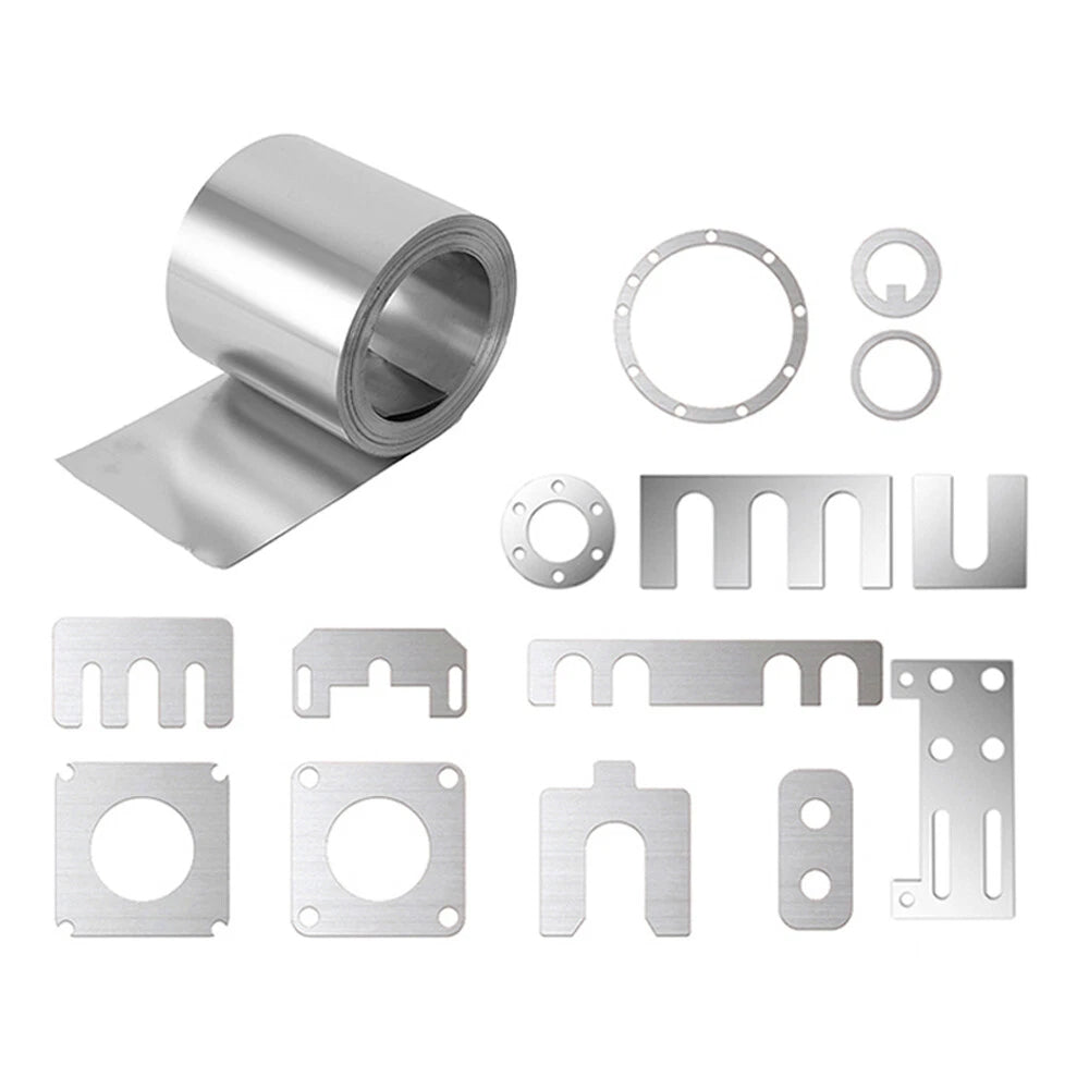 304 Stainless Steel Thin Plate Band Foil Sheet 0.05mm-1mm Thick Metal Strip Roll