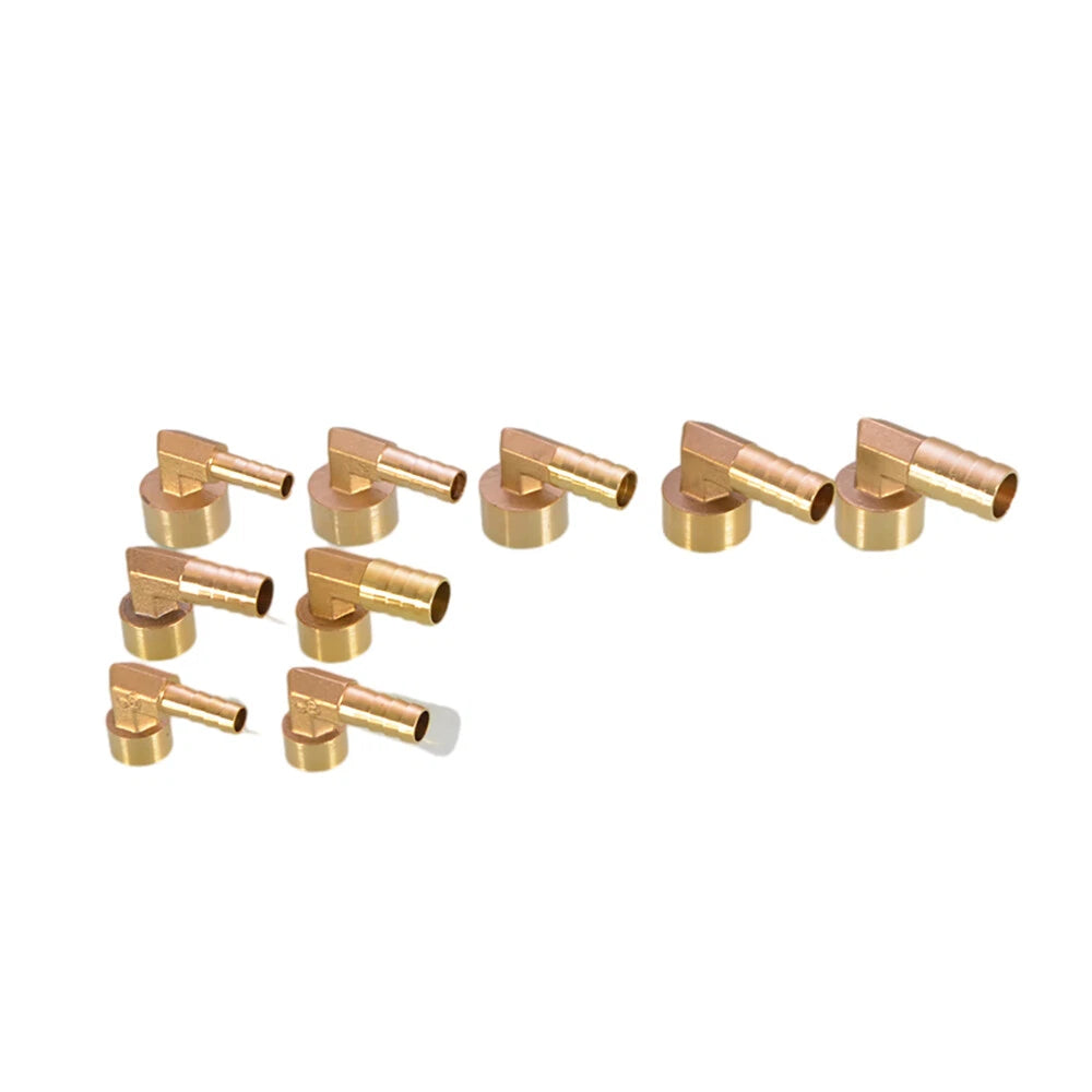 Brass 90° BSP Female Elbow with Barbed Hose Tail — 1/4", 3/8", 1/2" Pipe Fittings