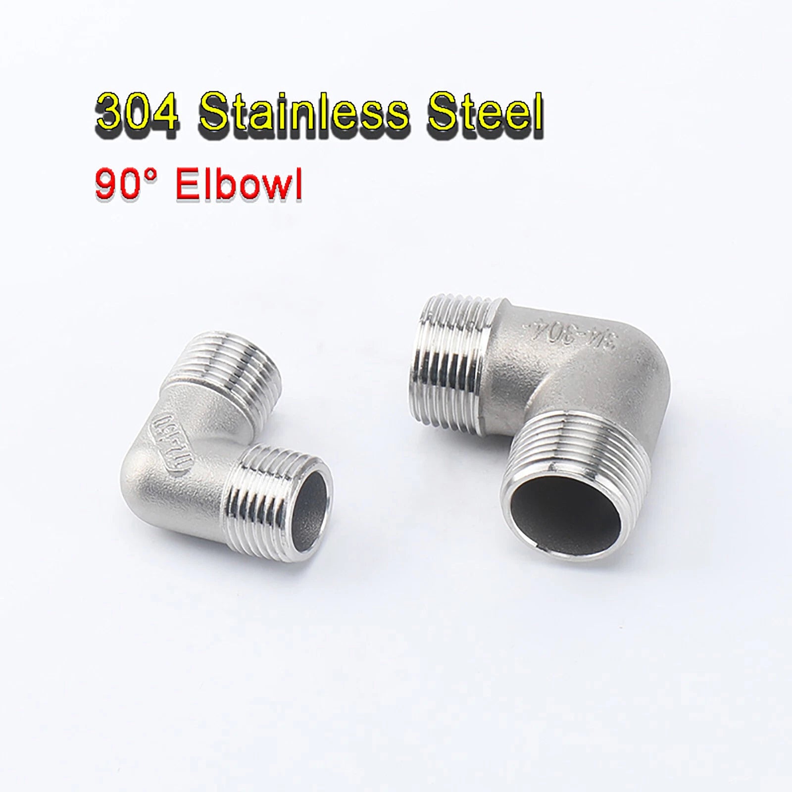 304 Stainless Steel Male 90° Elbow BSP Pipe Fitting — Equal & Reducer