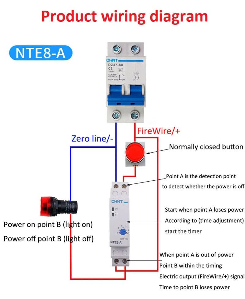 NTE8 - A/B Time Delay Relays Power - on/Power - off Time Delay Relays 24V DC 220V AC - HomeDIYer