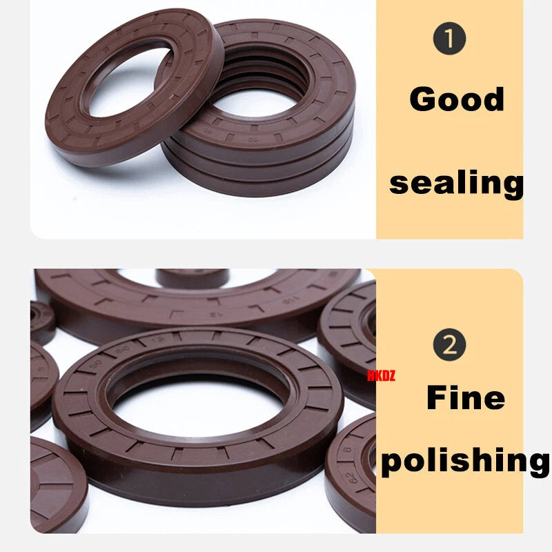 FKM TC Oil Seals Metric Size — Fluorine Rubber Rotary Shaft Seal, ID 80–190mm