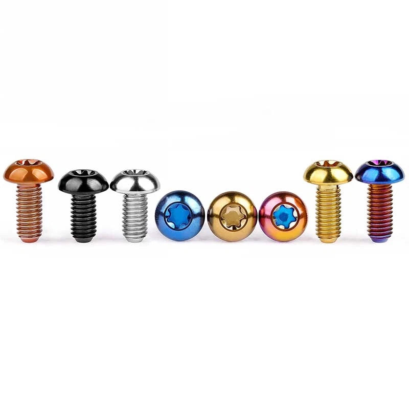 Titanium Bolt M5x10mm 12mm Round Head Screws TORX Ti Machine Bolts Metric