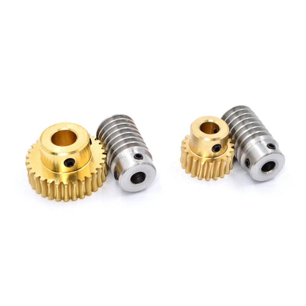 1 Modulus 15-60T Brass Worm Wheel Gear Pitch 3.14mm Transmission Gear,Worm Rod