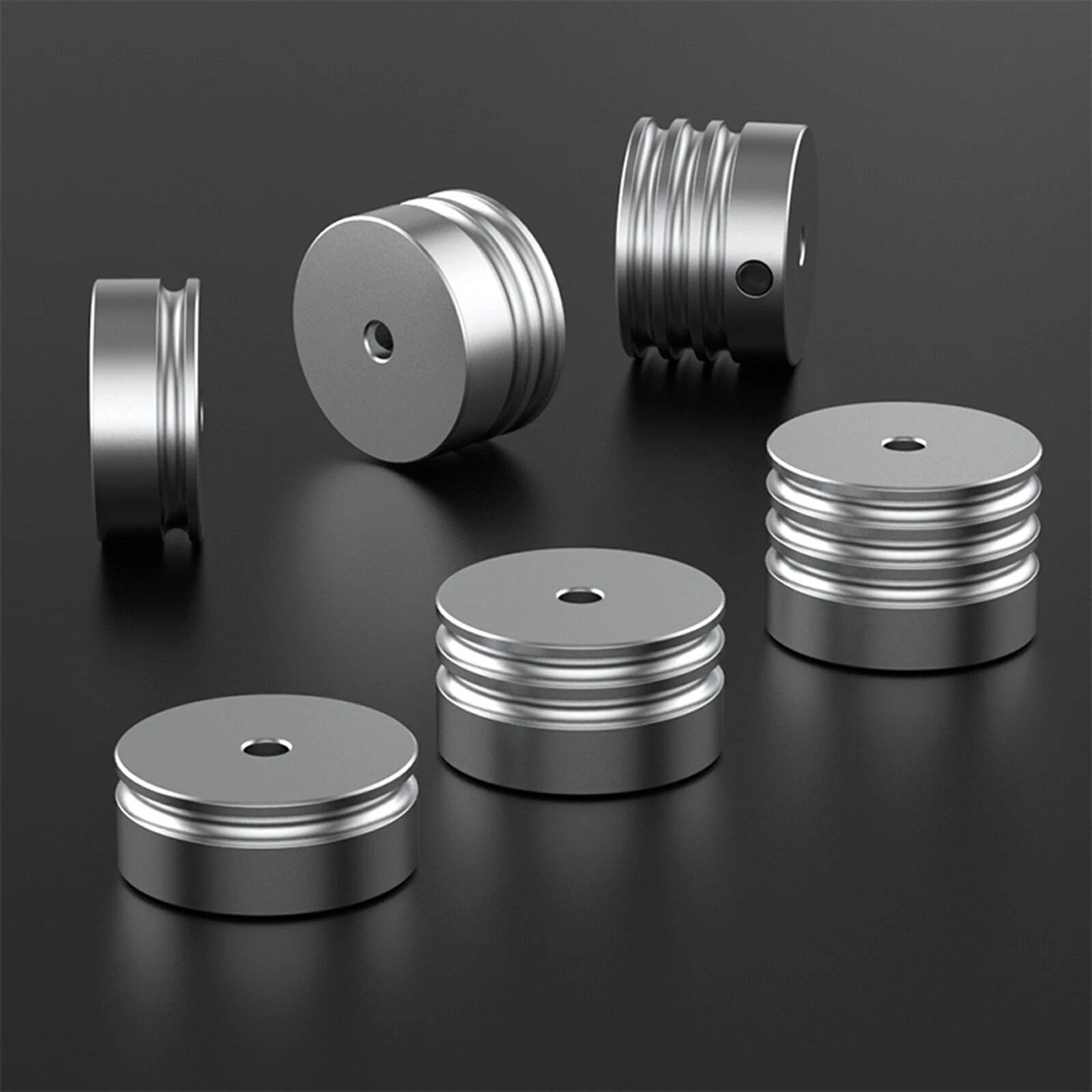 U Grooved Pulley PU Round Belt Pulleys Aluminum Groove Width 3mm OD 15-30mm