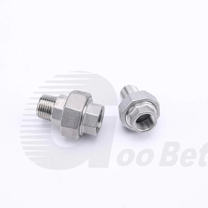 304 Stainless Steel Union BSP Male-Female Pipe Fitting Adapter — 1/4" to 2"
