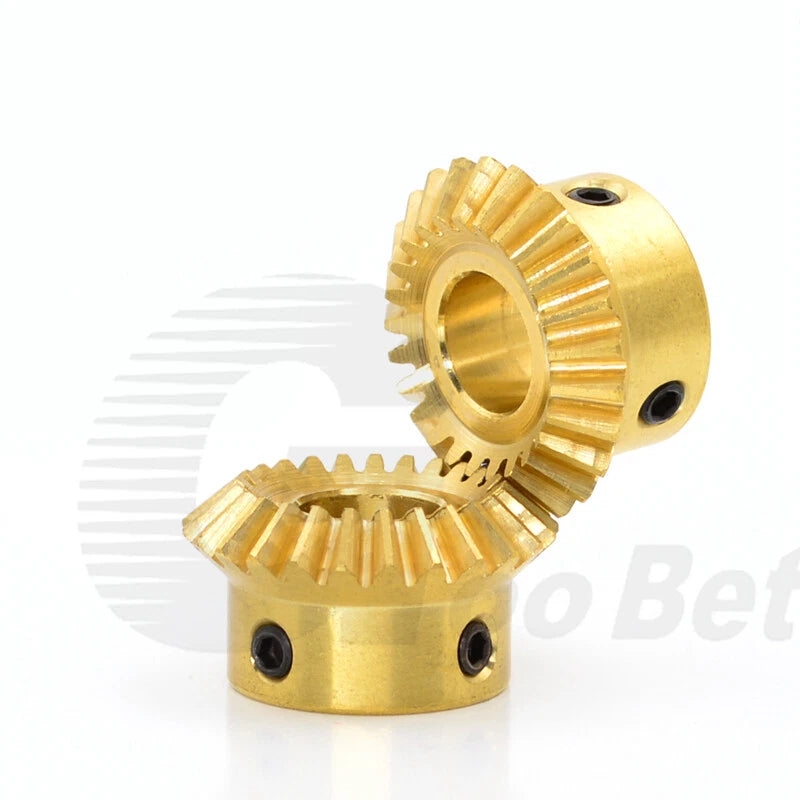 Mod 0.5/0.8/1/1.5 Bevel Gear Set Brass 1:1 Pairing 15/20/25/30 Tooth Miter Gear