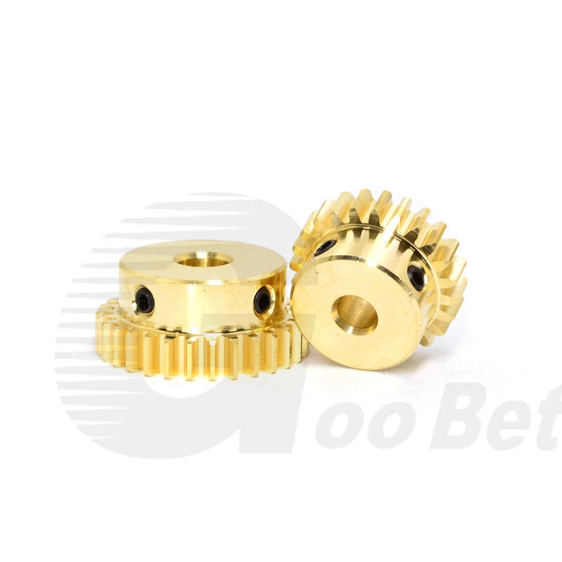 Brass Spur Gear Module 1 with Hub 15-50 Tooth Motor Pinion Bore 4-12mm Precision