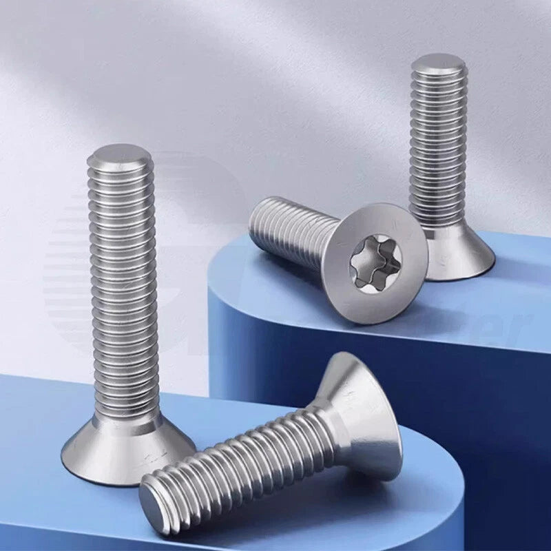 M1.4–M12 Torx Countersunk Machine Screws – A2 Stainless Steel, DIN 965 (3–100mm)