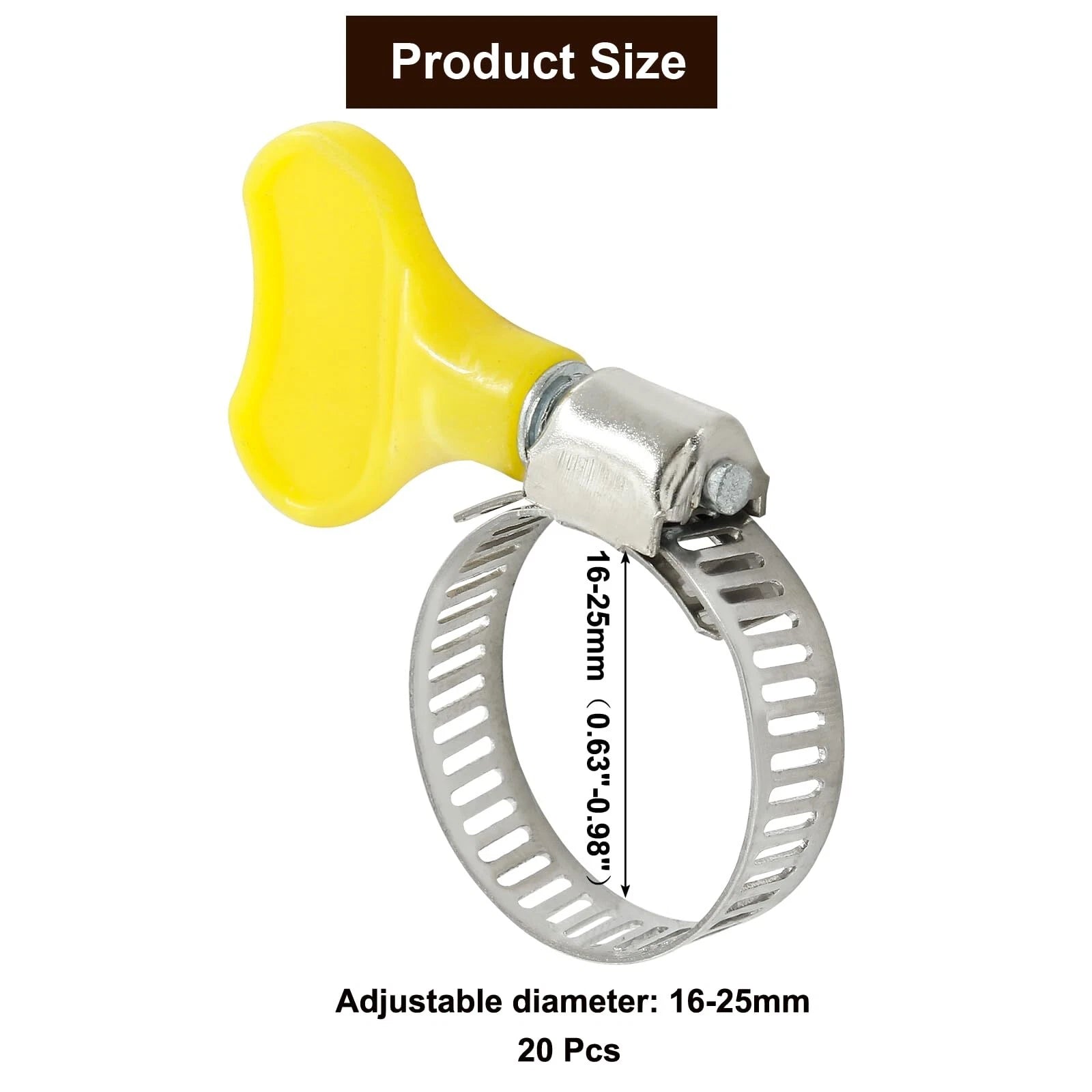Assortment of Heavy Duty Jubilee Super Clamps showing size range and material options