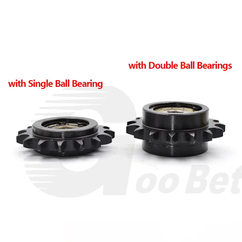 1/2" Pitch Steel Idler Sprocket with Ball Bearing for 08B Roller Chain Tensioner