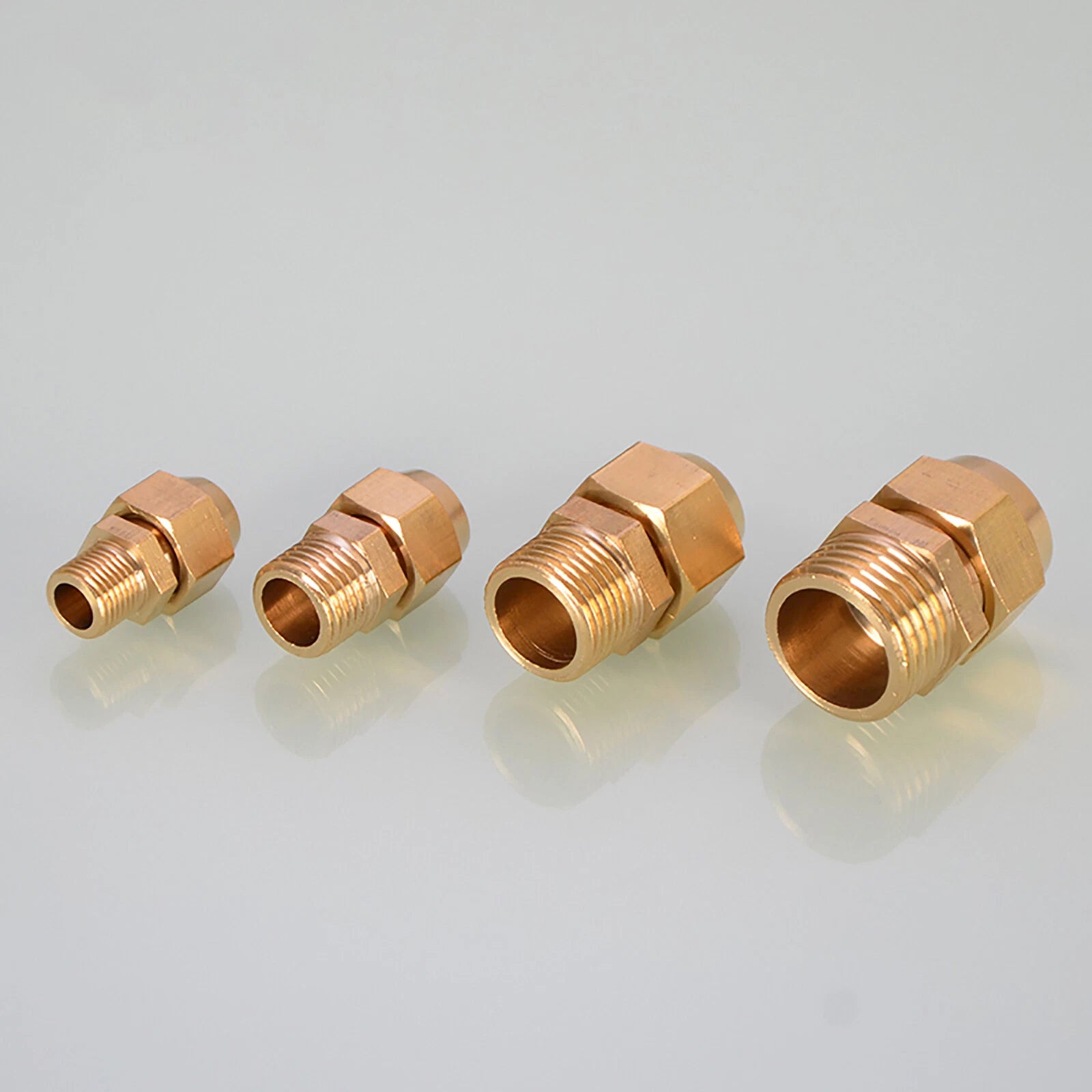 Brass Straight Flare Tube Connector Fittings — 1/8" to 1/2" × 6mm–12mm