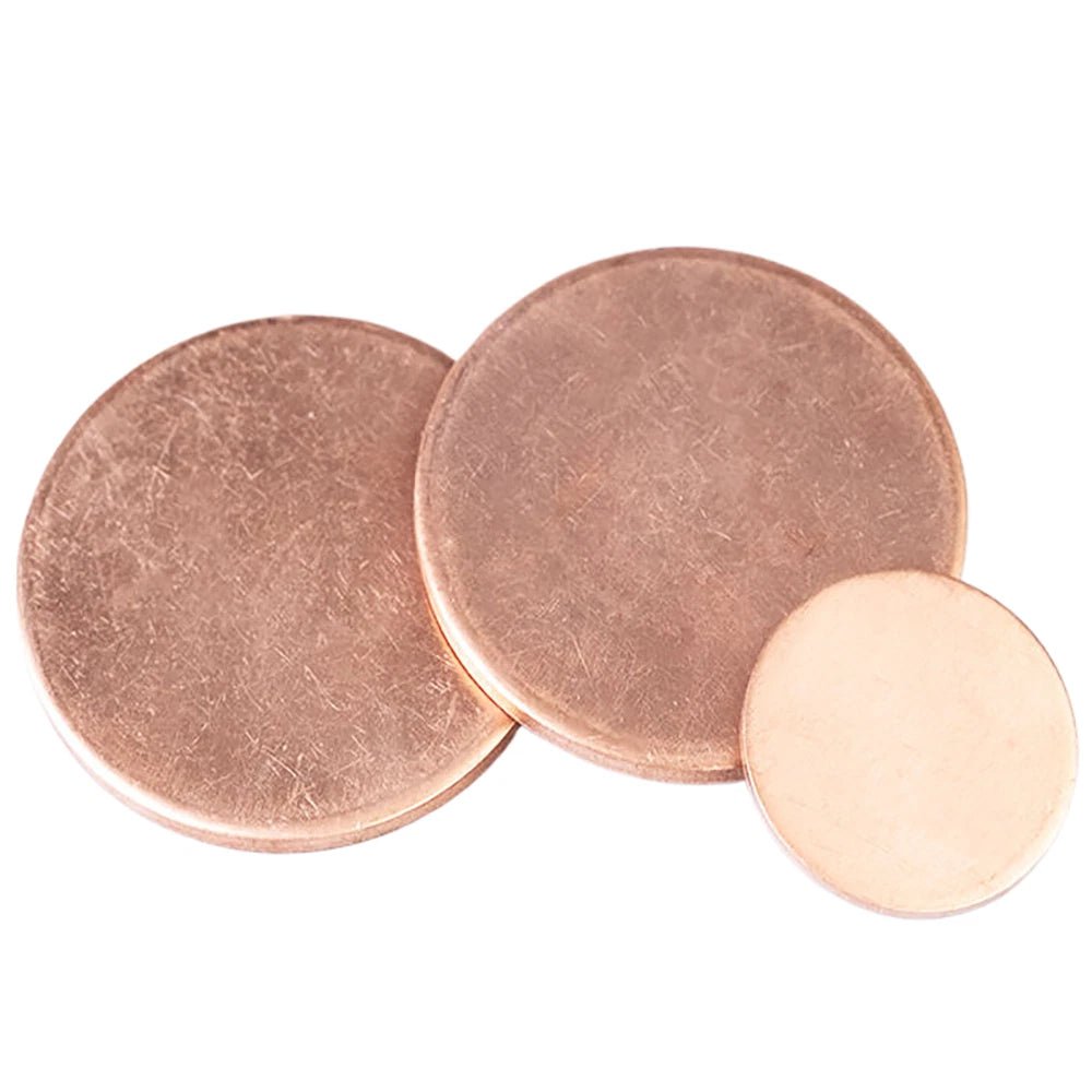 T2 Solid Pure Round Copper Sheet Flat Round Copper Disc Blank Round Metal Sheet - HomeDIYer