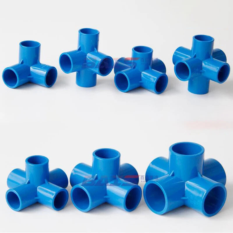 PVC Pipe Fittings Various Type Straight, Tee, Elbow Water Supply White Blue Grey