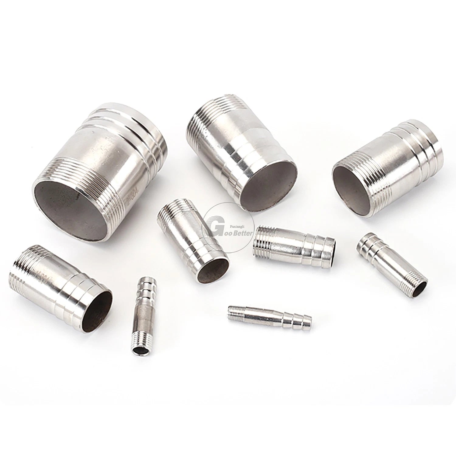 BSP1/8"-4" Male Thread Fitting x Barb Hose Tail End Connector A2 Stainless Steel