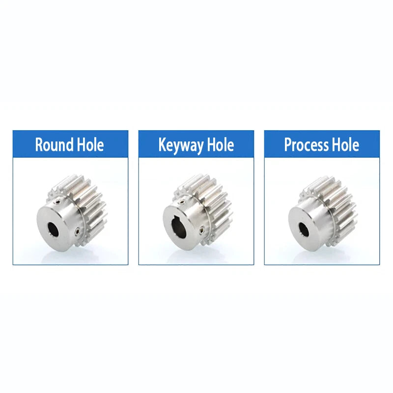 Module 1.5 Spur Gear A2 Steel 12-32 Tooth with Hub Pinion Motor Gear Bore 6-20mm