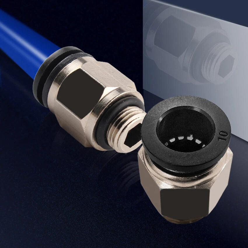 G Male Thread Pneumatic Push-in Straight Fittings — OD 4mm to 12mm Hose