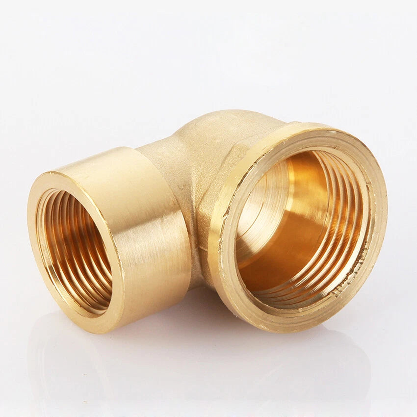 BSP Brass Elbow Fitting — 1/2", 3/4" & 1" Male/Female Thread Pipe Connector Adapter