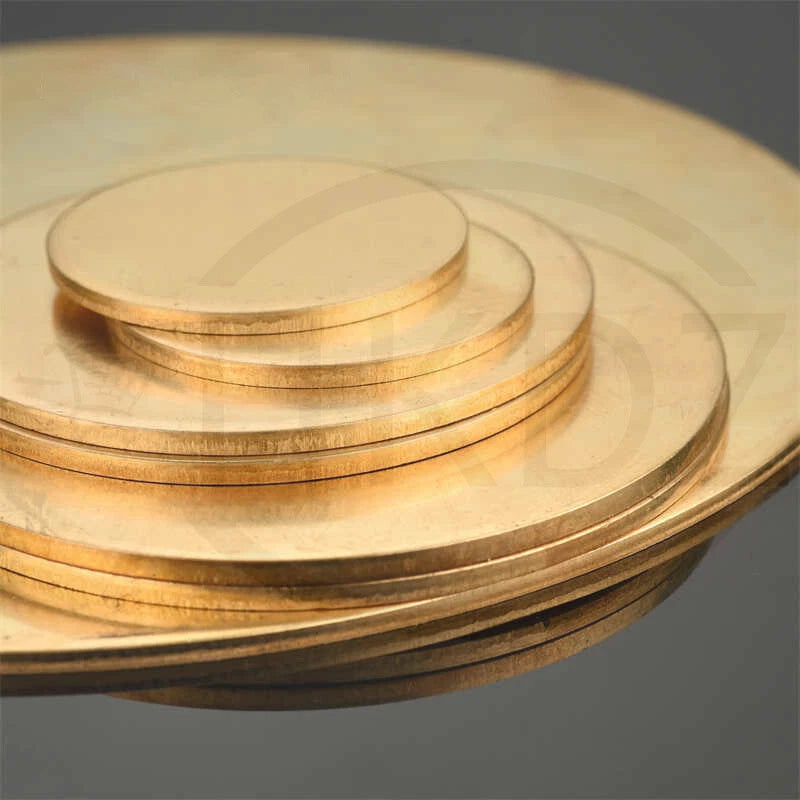 H62 Solid Brass Discs Plate Round Sheets Thickess 0.3mm-3mm Diameters 10-300mm