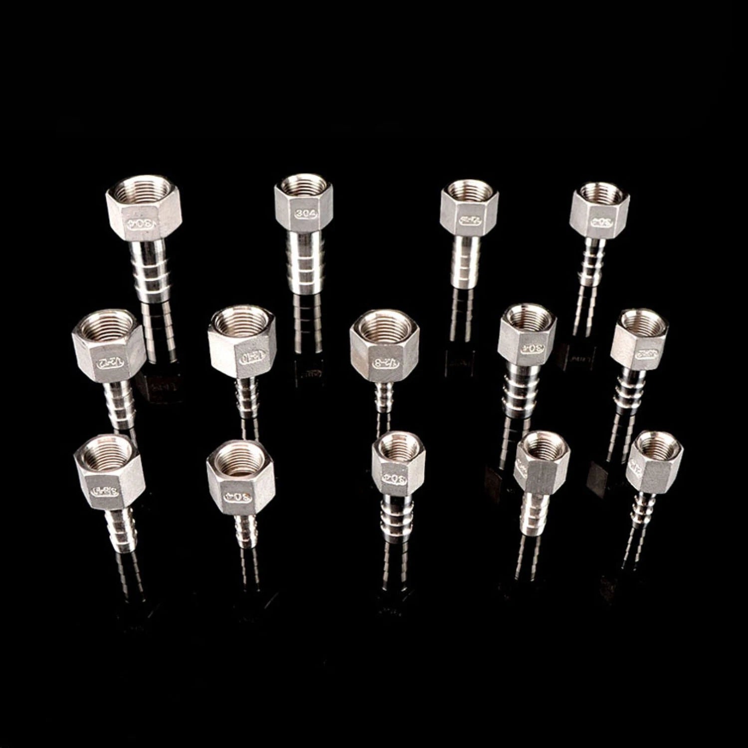 1/4" to 3/4" BSP Stainless Steel Female Fitting x Barb Hose Tail End Connector