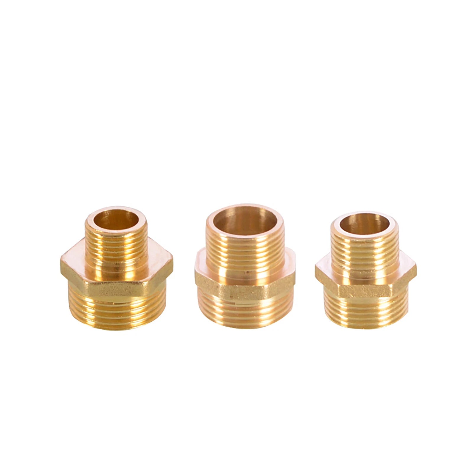 Brass Hex Nipple BSP Male to Male Pipe Fitting — Equal & Reducer