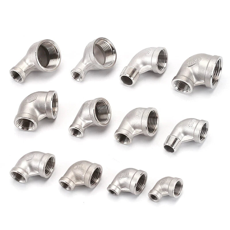 Stainless Steel BSP Reducer 90° Elbow Fittings — 1/8" to 1" Male & Female
