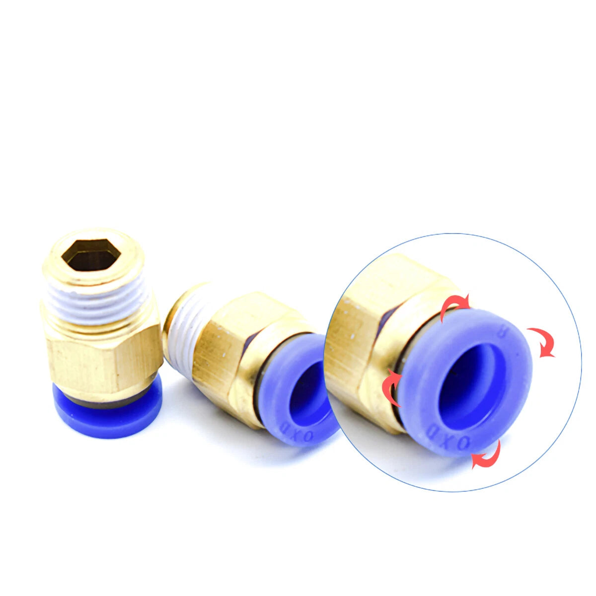 Pneumatic Push-In Fittings — 4mm to 16mm Hose Tube Quick-Release Connectors