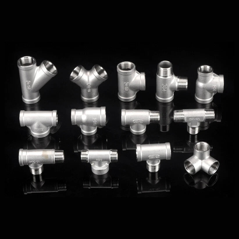 Stainless Steel BSP Tee Fittings 1/2" & 3/4" Male Female Reducer Connector
