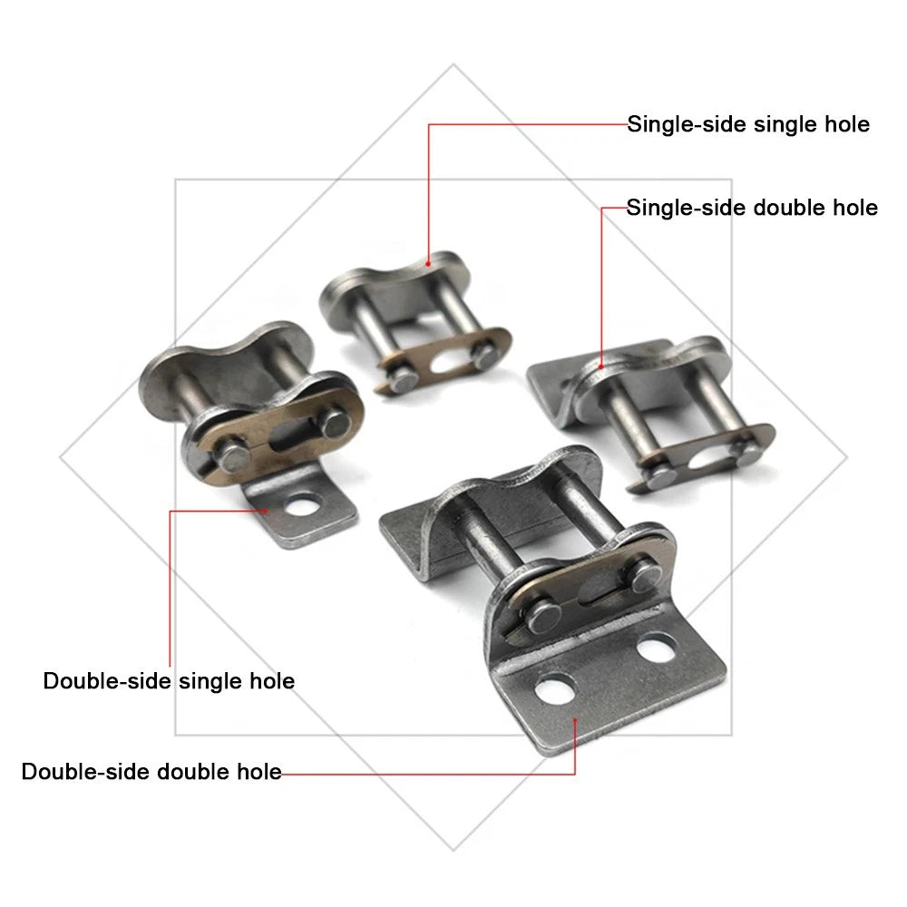 08B 10A 12A 16A Carbon steel Roller Chain Joint Drive Chain Link with Bent Ear