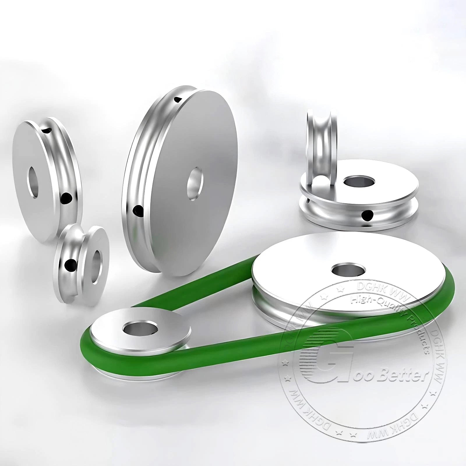 V Grooved Pulley Aluminum Round Belt Pulleys For 5mm Width Belt OD 20/30/40mm
