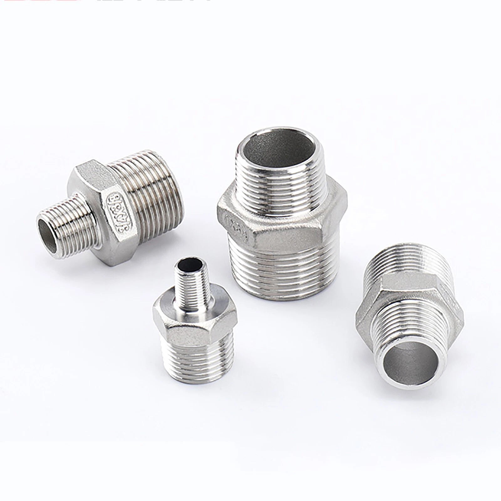 BSP Male to Male Reducing Hex Nipple 304 Stainless Steel Pipe Connector