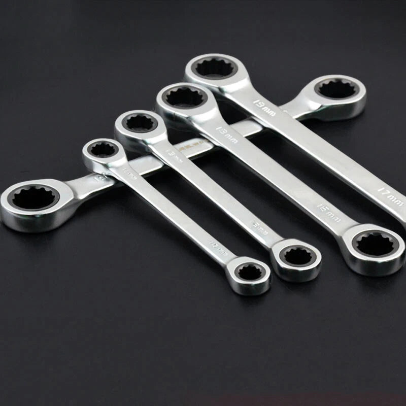 Ratchet Spanner Combination Double-End Metric Wrench Mirror Polished 6mm~24mm