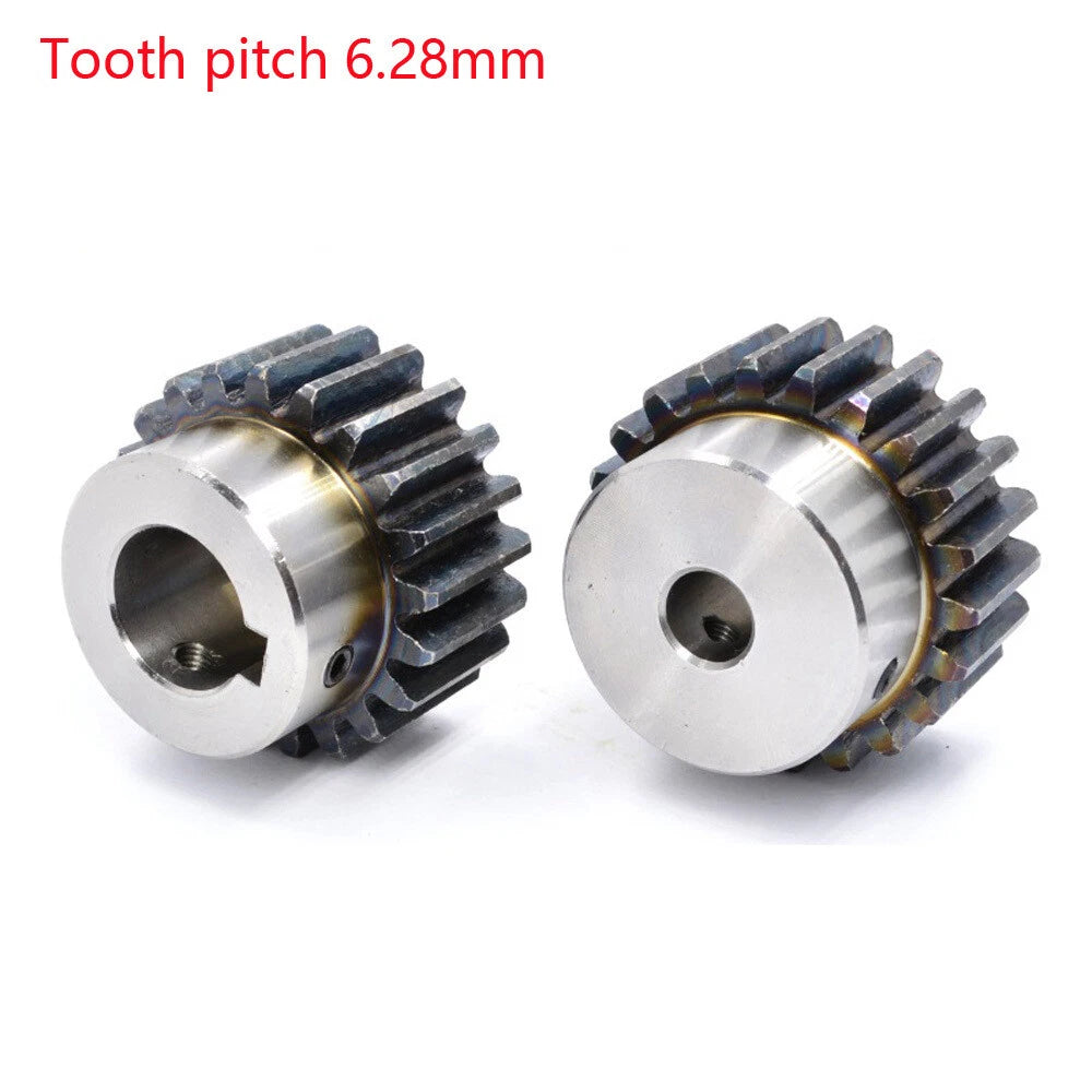 2 Mod 12-40Tooth Spur Gears pitch 6.28mm 45# Steel With Keyway Pinion Motor Gear