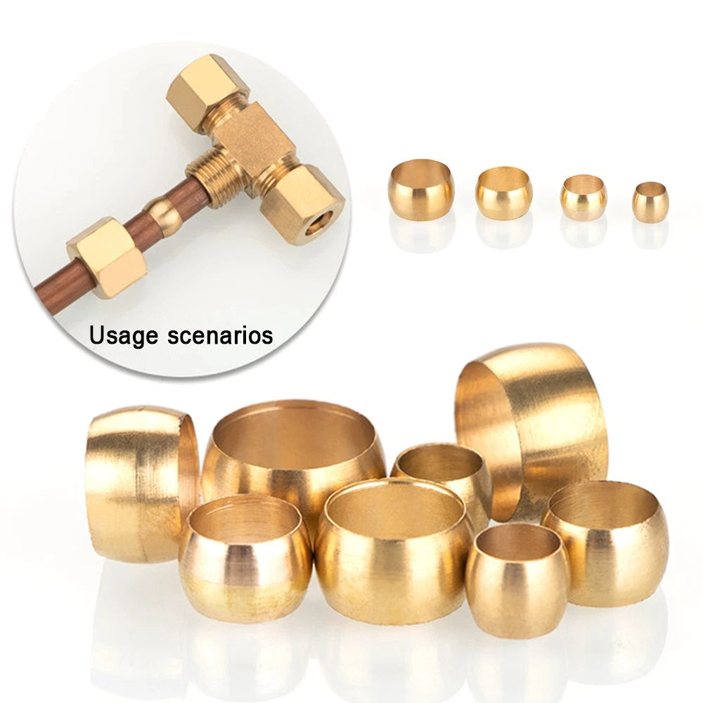 Brass Compression Rings Olives — Metric Sealing Rings for Copper Tube Fittings