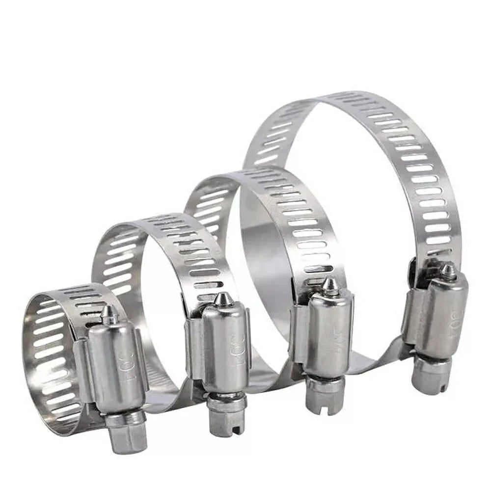 Hose Clamp Large Adjustable Jubilee Clips with Fasteners 304 Stainless Steel - HomeDIYer