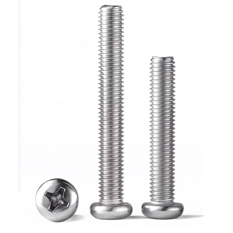 M2.5 Pozi Pan Head Machine Screws A2 Stainless Steel — Multiple Lengths - HomeDIYer