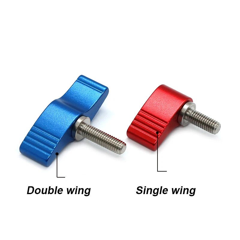 UNC 3/8" & 1/4" Wing Thumb Screws – Single & Double Wing T - Type, Aluminum & Stainless Steel - HomeDIYer