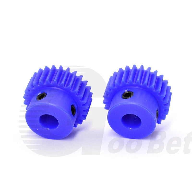 Nylon Mod 1 Spur Gear 15-150 Tooth with Step Pinion Motor Gears Bore 4-16mm Blue