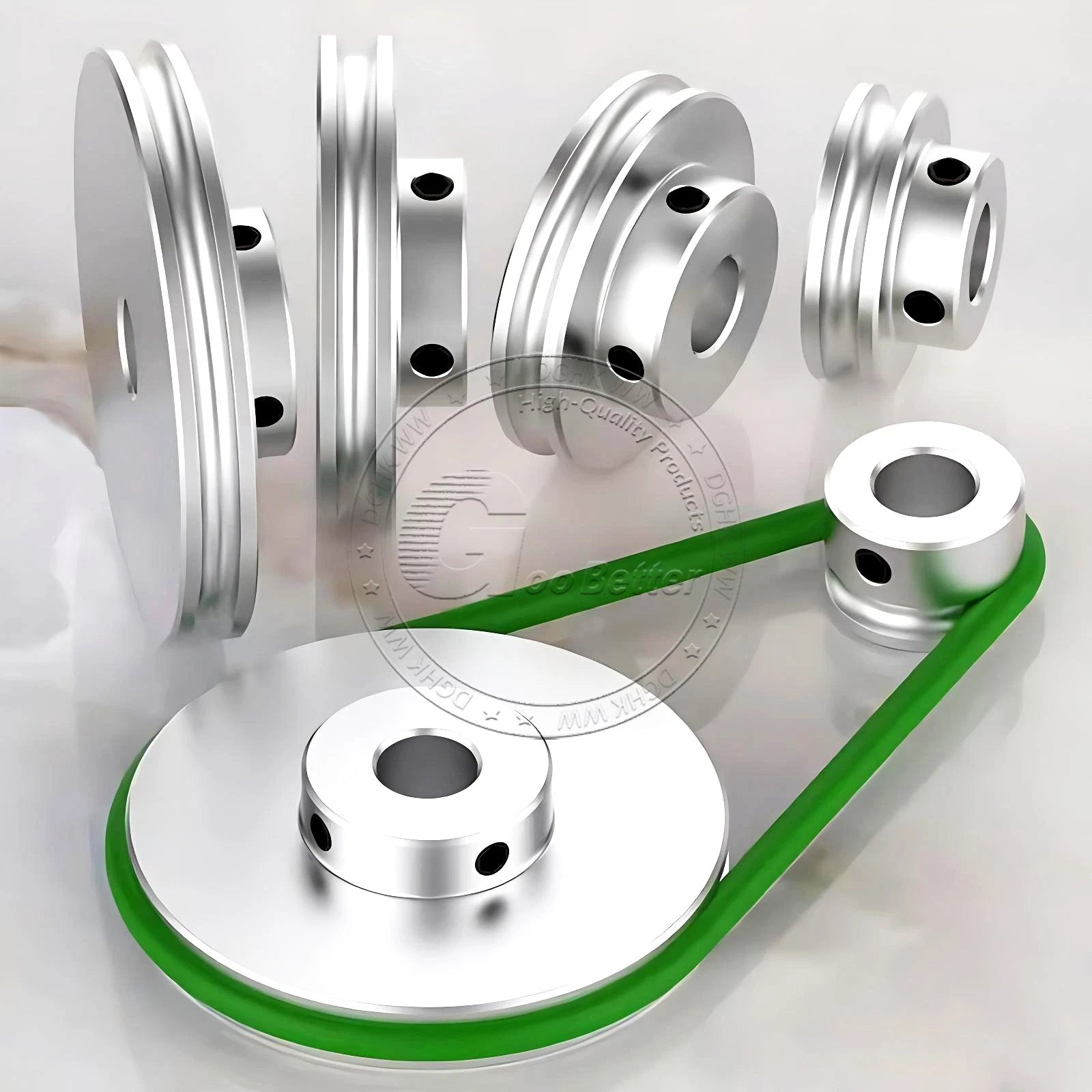 V Grooved Pulley Aluminum Round Belt Pulleys For 4mm Width Belt OD 20/30/40/50mm