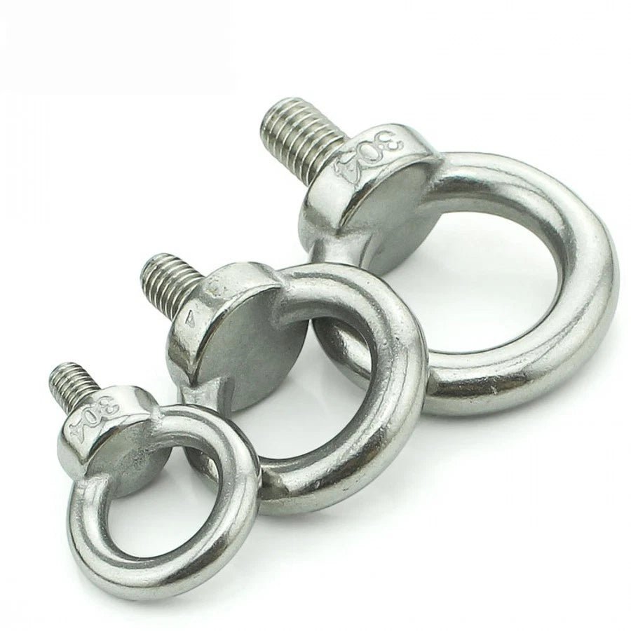 Shouldered Lifting Eye Bolts – 304 A2 Stainless Steel, M3 to M16, Multiple Pack Sizes - HomeDIYer