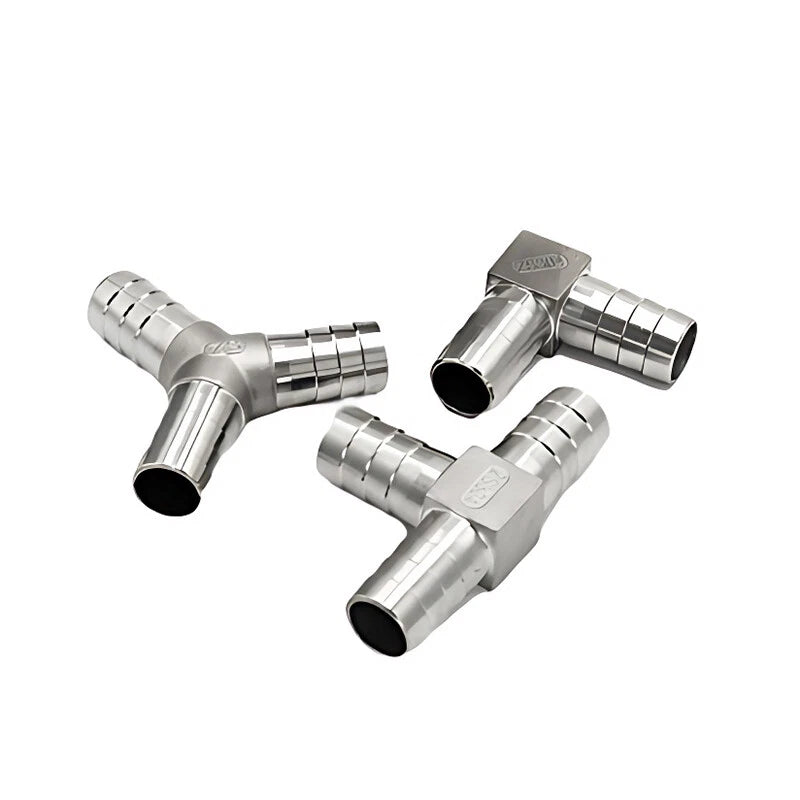 Stainless Steel BSP Hose Tail Connector Fitting — Y / L / T / Inline Type