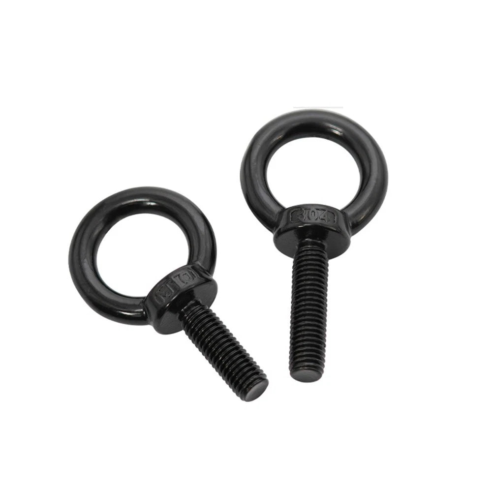 Black 304 Stainless Steel Eye Bolts and Eye Nuts — M3 to M20 Lifting Hardware - HomeDIYer