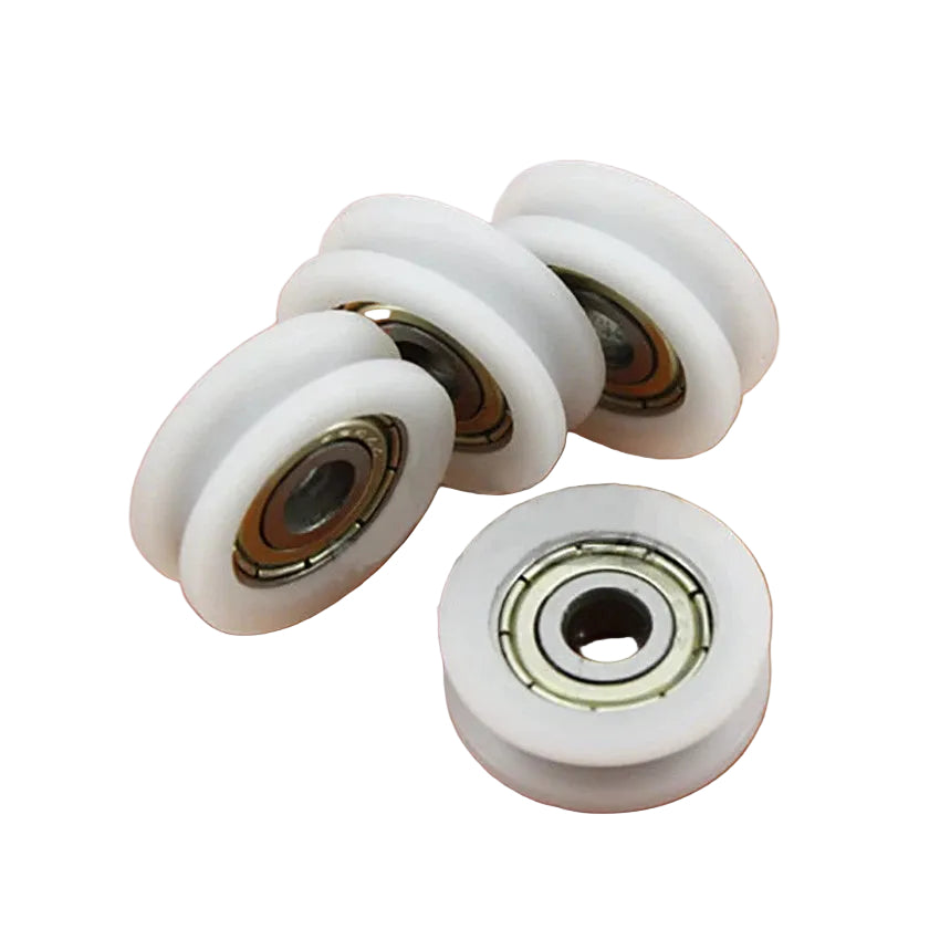 8x33x10mm U Groove Nylon Plastic Guide Pulley 608ZZ Ball Bearings Wheel