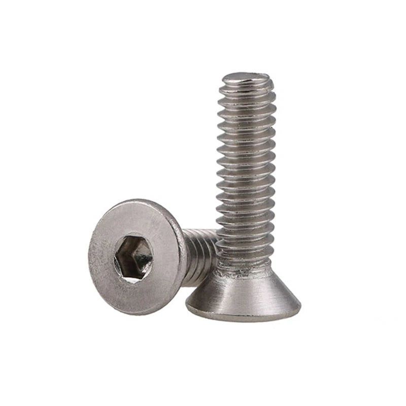 A2 304 Stainless Steel Countersunk Flat Head Hex Socket Machine Screws UNC UNF — #2-56 to 5/16-18, 3/16” to 2”