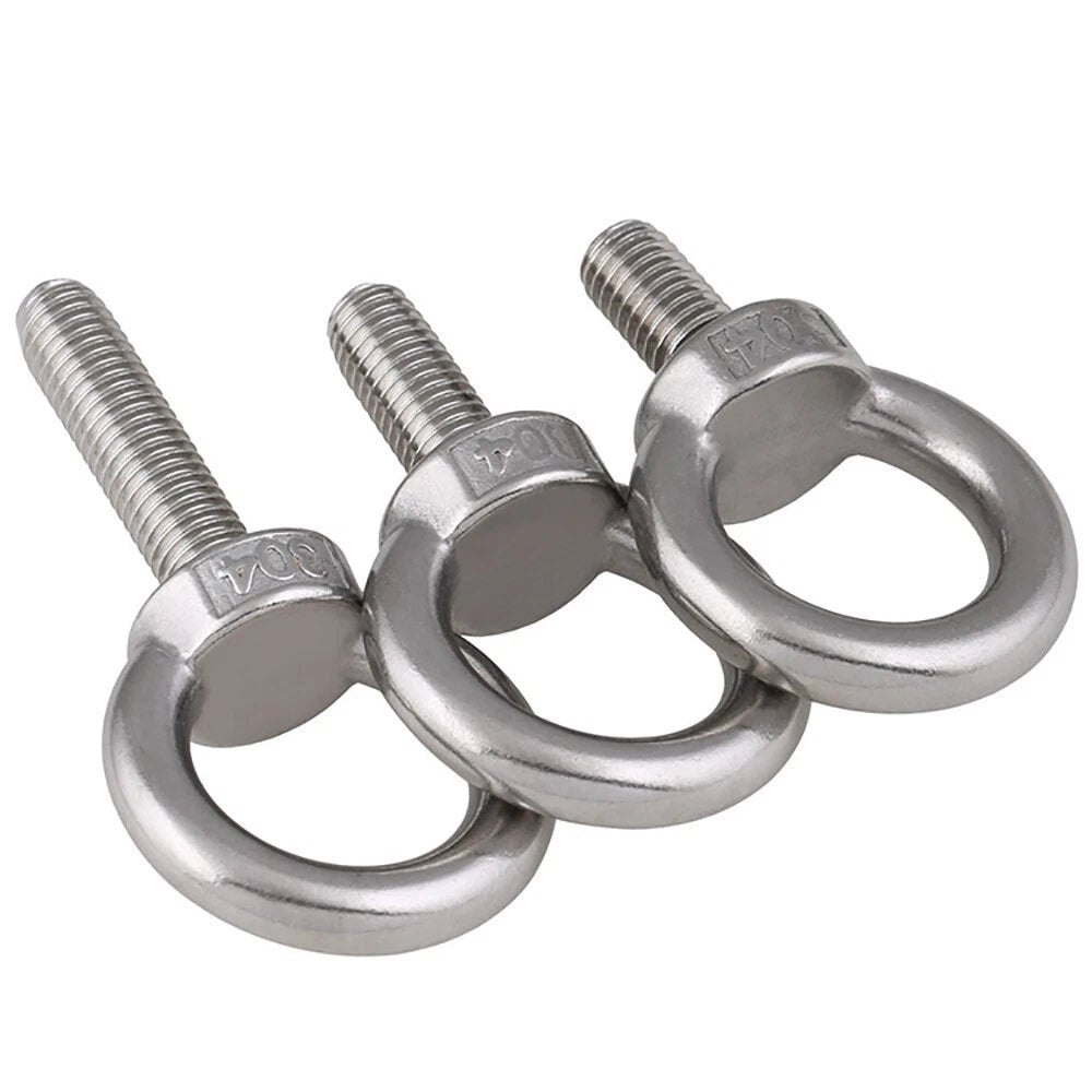 Lifting Eye Bolts A2 Stainless Steel — M8 M10 M12 M14 Eye Screws - HomeDIYer