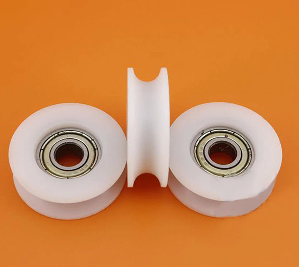 696ZZ 6x27x9mm U Groove Nylon Plastic Pulley Deep Groove Ball Bearing Wheel