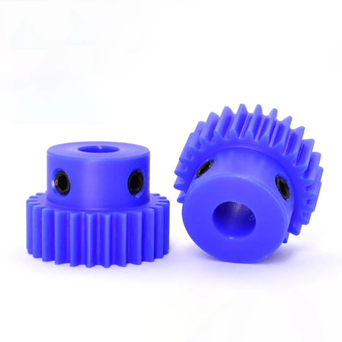 1/1.5/2/3 Mod Spur Gear Plastic Nylon Gear 10-60T Teeth Transmission Gear w/Step