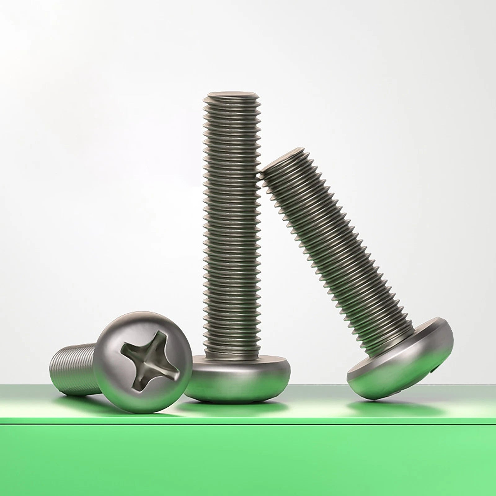 Titanium Phillips Pan Head Machine Screws — TA2/Gr2, M2–M8, Multiple Lengths