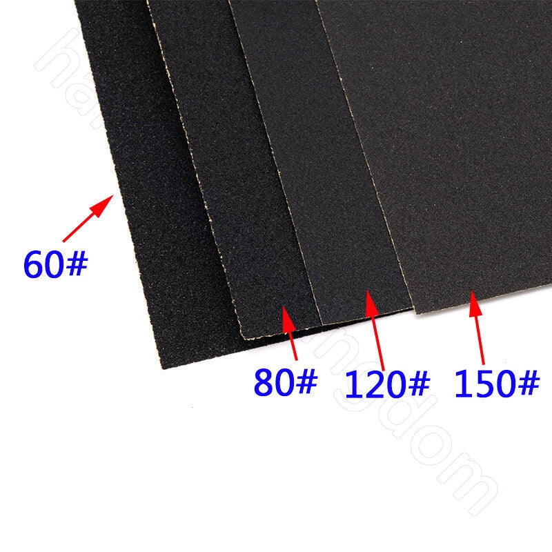 A4 Silicon Carbide Waterproof Sandpaper P80–P2000 | 230x280mm Sheets for Metal Wood Glass Auto